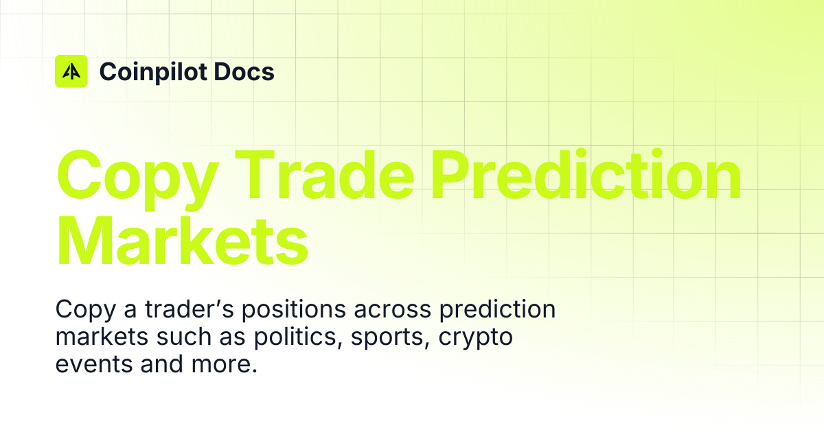 Prediction Market | Coinpilot Docs